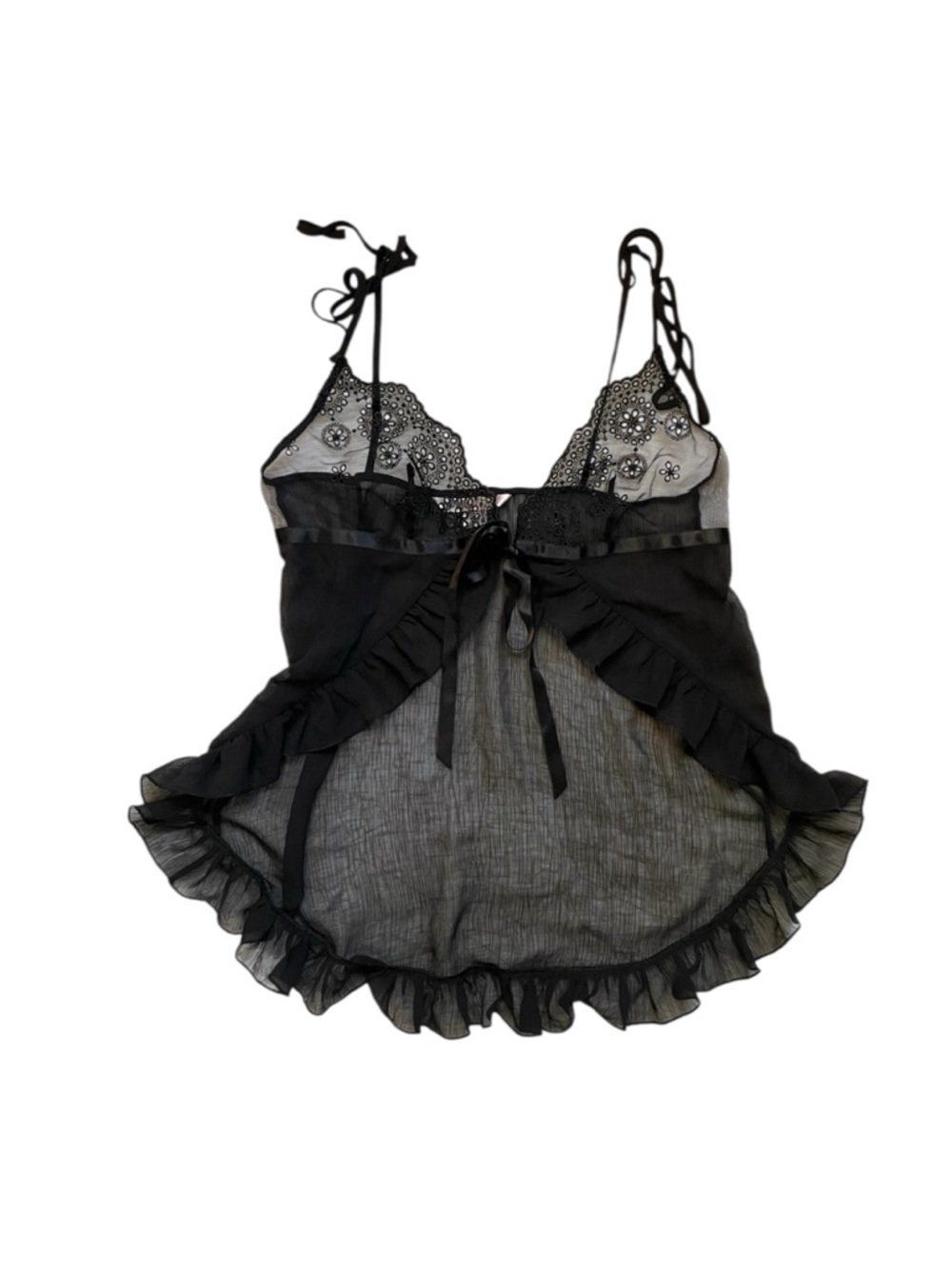 Victorias secret black Lace Babydoll Chemise